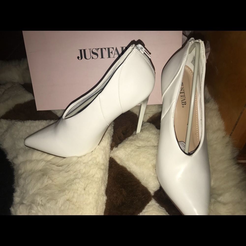 Justfab White Marlo Booties